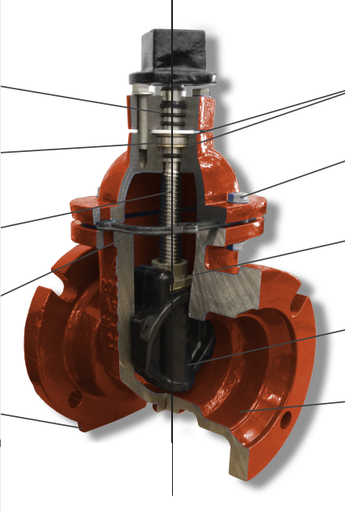 [GVI08FO-DD3E] VSI Resilent Gate Valve  8" Class 150 - AWWA C515